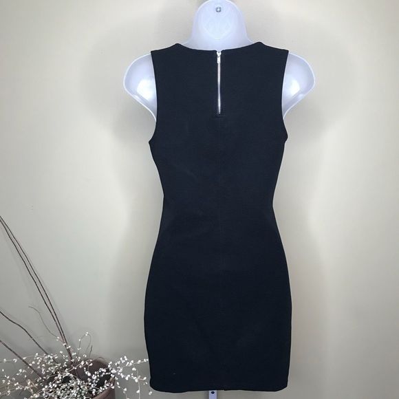 BLACK MINI BODYCON DRESS - Picture 3 of 3